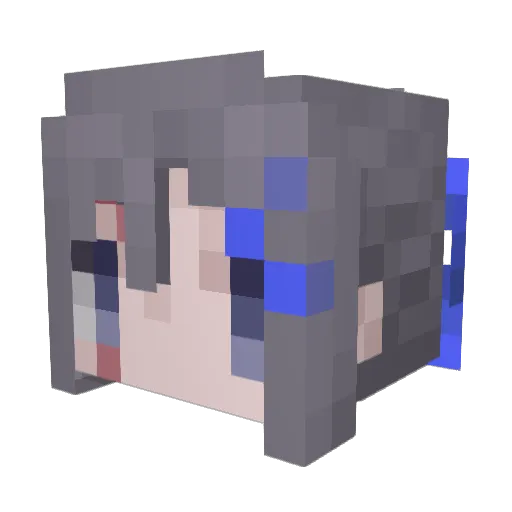 Chara_UT Minecraft avatar head, 3D render