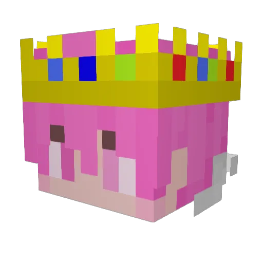 Character__ Minecraft avatar head, 3D render