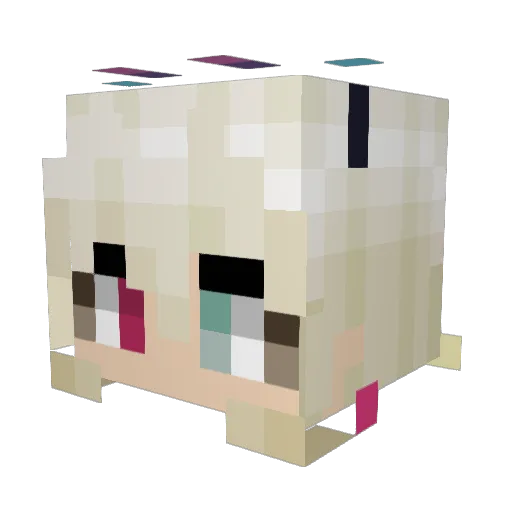 Charactyler Minecraft avatar head, 3D render