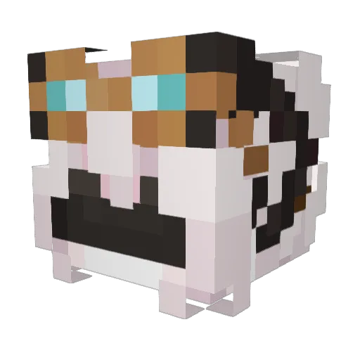 Charakin Minecraft avatar head, 3D render