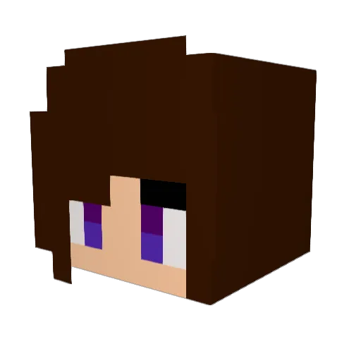 Charalia Minecraft avatar head, 3D render