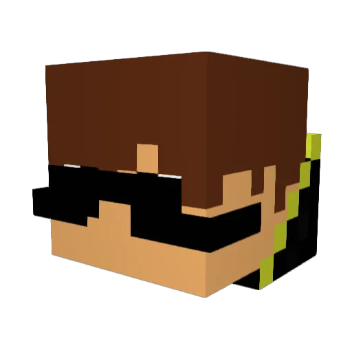 CharamanderX Minecraft avatar head, 3D render