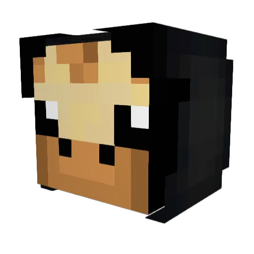 Charanyoo Minecraft avatar head, 3D render