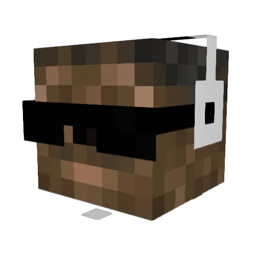 Charbacca Minecraft avatar head, 3D render