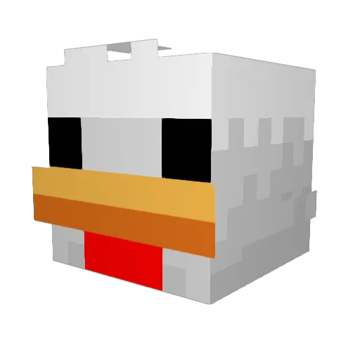 Charbusta Minecraft avatar head, 3D render