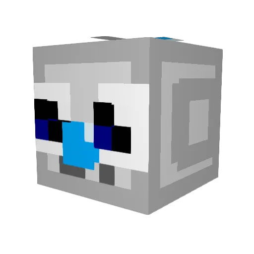 Charbusta Minecraft avatar head, 3D render