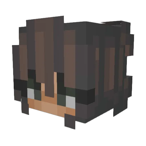 Charcharr Minecraft avatar head, 3D render