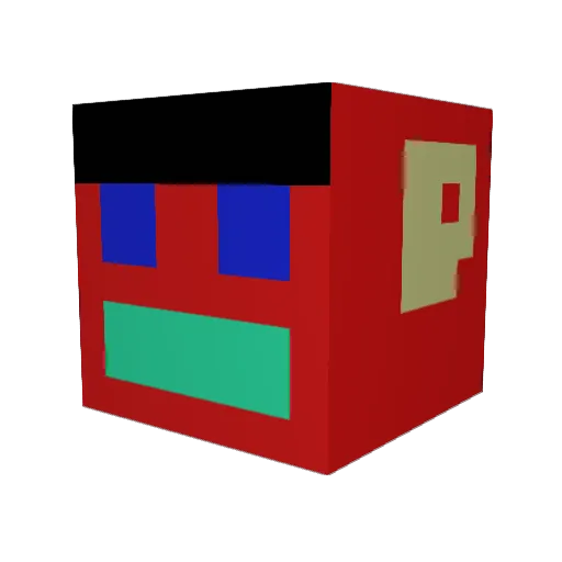 Charchos Minecraft avatar head, 3D render