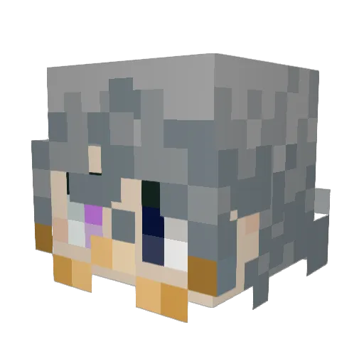 Charcl Minecraft avatar head, 3D render