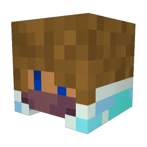 Charcoal190 Minecraft avatar head, 3D render
