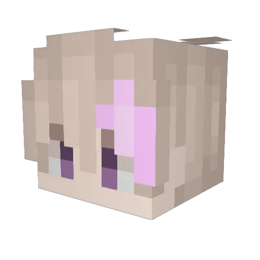 CharcoalCrow Minecraft avatar head, 3D render