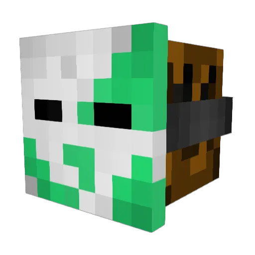 CharcoalLion Minecraft avatar head, 3D render