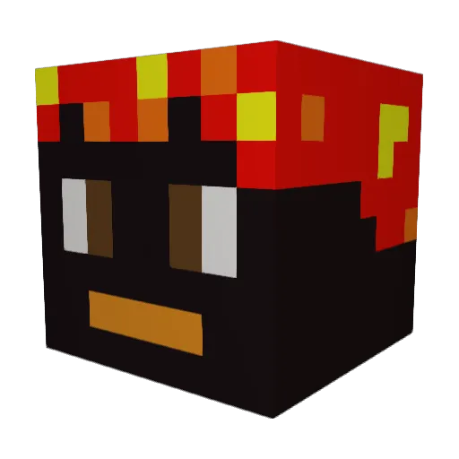 Charcoal_101 Minecraft avatar head, 3D render