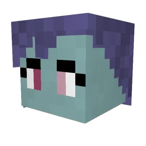 Charcoal_Flare Minecraft avatar head, 3D render