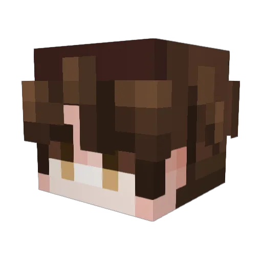 Charcrow Minecraft avatar head, 3D render