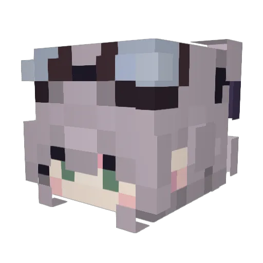 Chardelaat Minecraft avatar head, 3D render