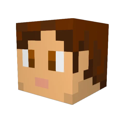 Chardium Minecraft avatar head, 3D render