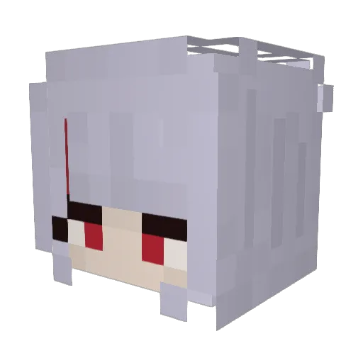 Charet Minecraft avatar head, 3D render