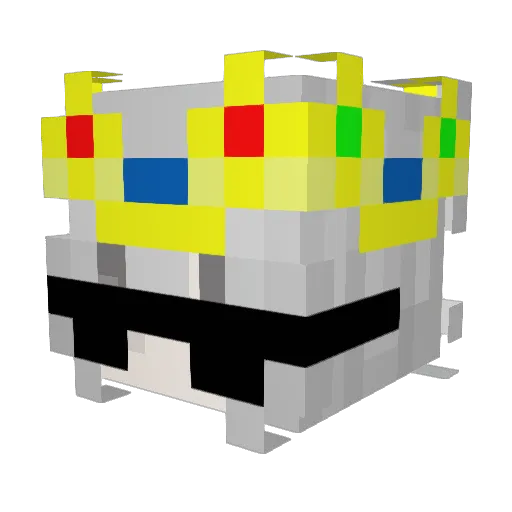 Charfo Minecraft avatar head, 3D render
