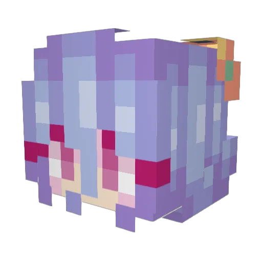 ChargeNeon Minecraft avatar head, 3D render