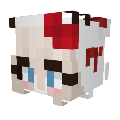Chargebolt_ Minecraft avatar head, 3D render