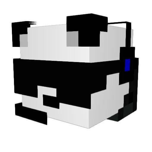 ChargedTurbo Minecraft avatar head, 3D render