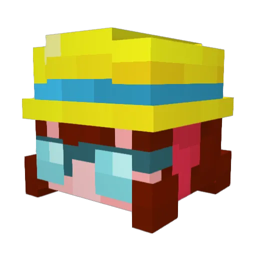 ChargerFluids Minecraft avatar head, 3D render