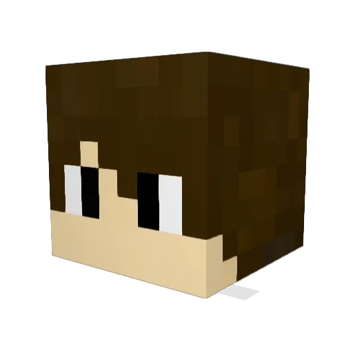 Chargex Minecraft avatar head, 3D render