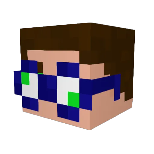 ChargingBeetle Minecraft avatar head, 3D render