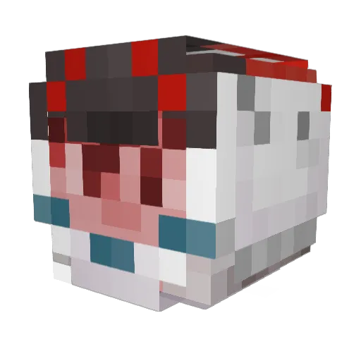 Charichi Minecraft avatar head, 3D render