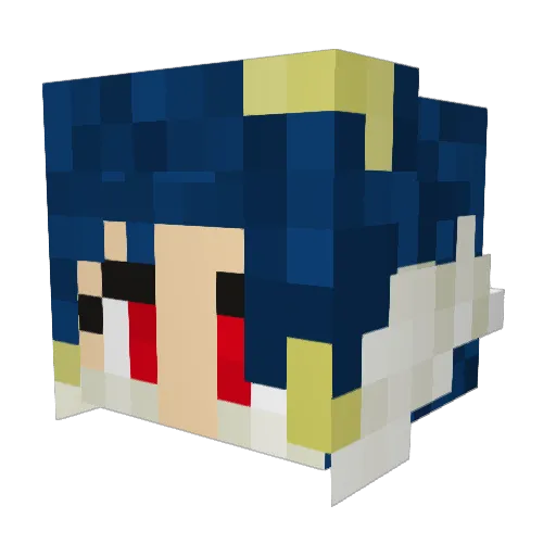 Charioth Minecraft avatar head, 3D render