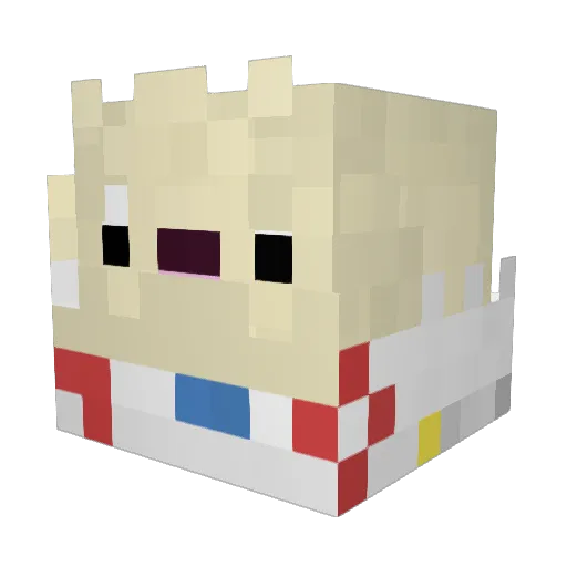 Charir Minecraft avatar head, 3D render