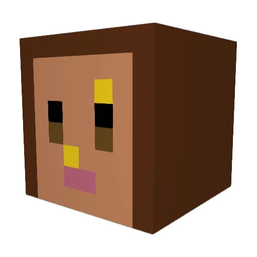 CharisApollo Minecraft avatar head, 3D render