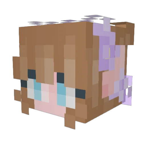 Charismay208 Minecraft avatar head, 3D render