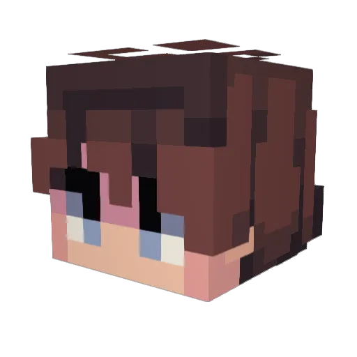 Charkiie Minecraft avatar head, 3D render