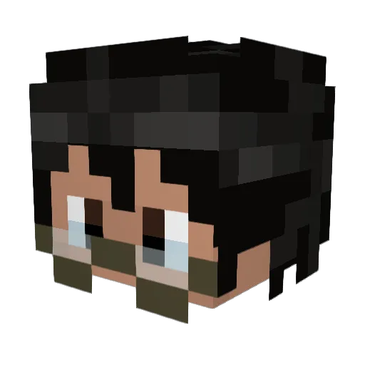 CharkyThePec Minecraft avatar head, 3D render