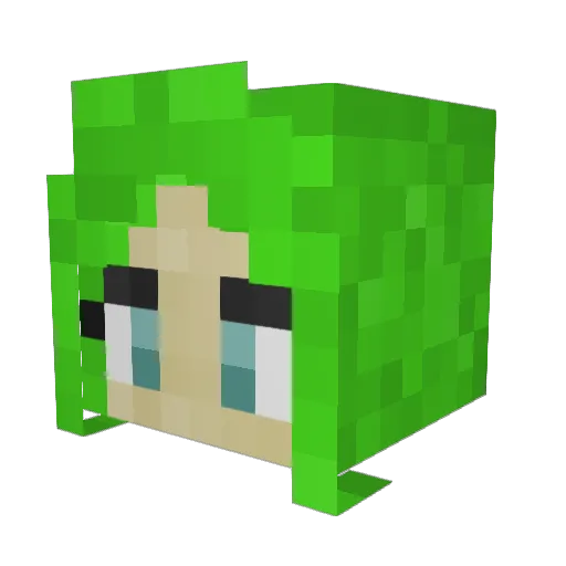 Charlabee Minecraft avatar head, 3D render