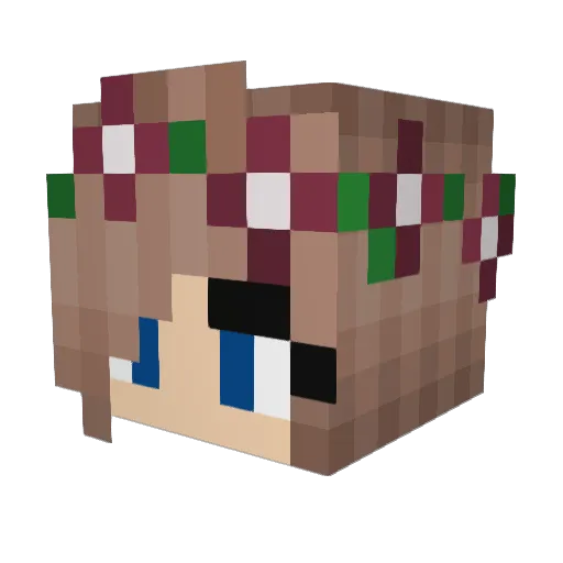 Charlaine_S Minecraft avatar head, 3D render