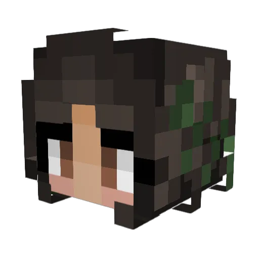 Charlatte14 Minecraft avatar head, 3D render