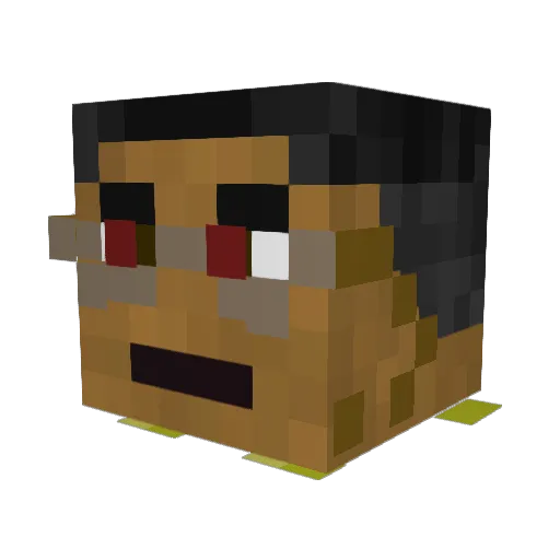 CharlemgnE Minecraft avatar head, 3D render