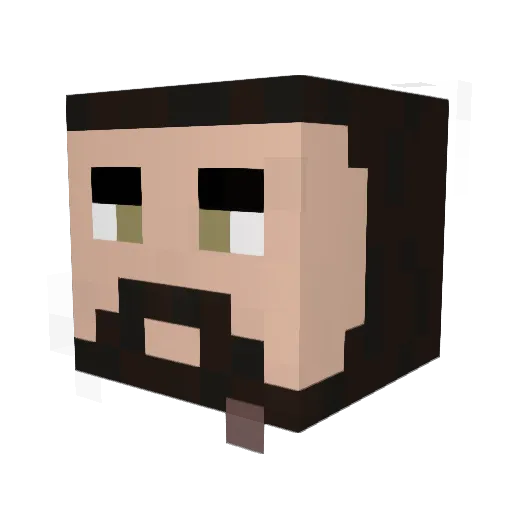 Charles2D Minecraft avatar head, 3D render