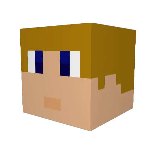 Charles755 Minecraft avatar head, 3D render