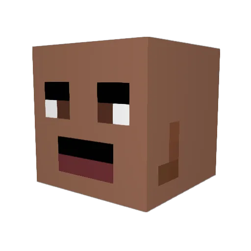 CharlesBarkley Minecraft avatar head, 3D render