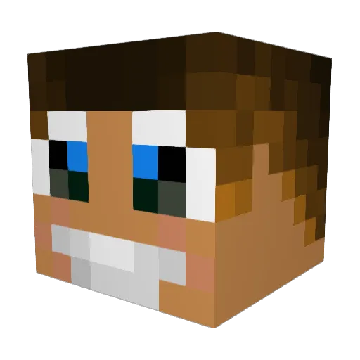 CharlesCMPT Minecraft avatar head, 3D render