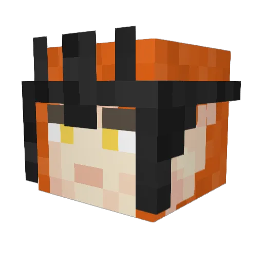 CharlesJS Minecraft avatar head, 3D render