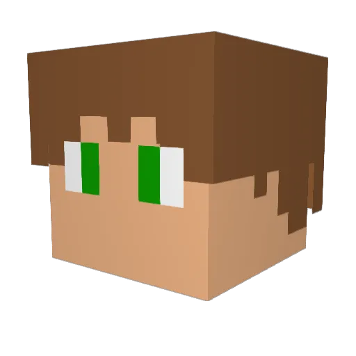 Charles_12 Minecraft avatar head, 3D render