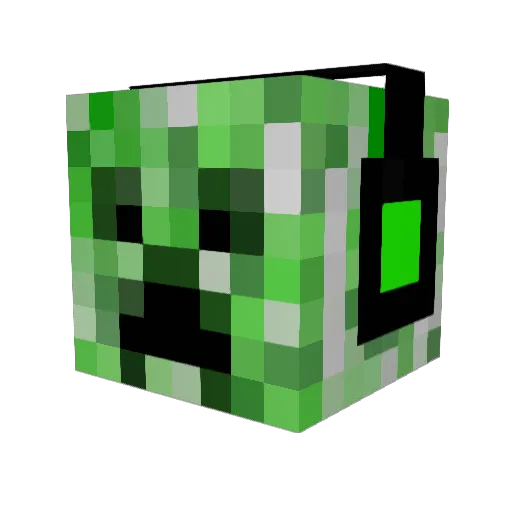CharlesdaCreeper Minecraft avatar head, 3D render
