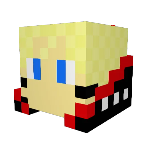 Charlesscor Minecraft avatar head, 3D render