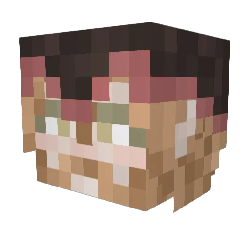 CharleyHills Minecraft avatar head, 3D render