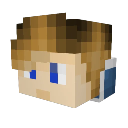 CharleySketch Minecraft avatar head, 3D render